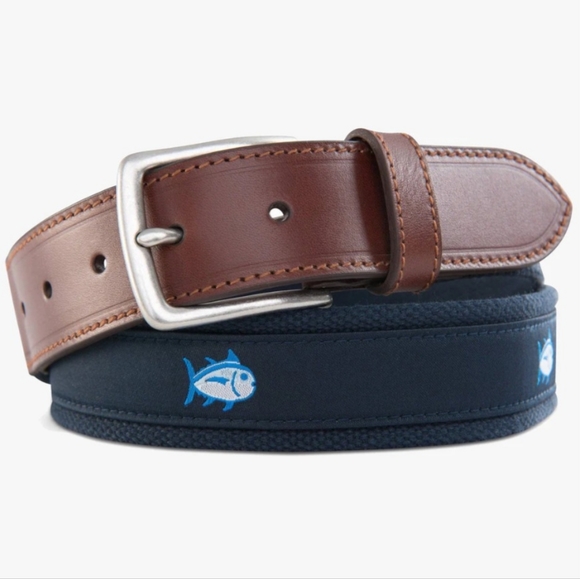 NWT Southern Tide Men's Skipjack Ribbon Belt Size 28x1" - Picture 1 of 9